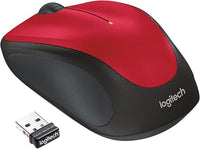Logitech M235 Ratón inalámbrico, 2,4 GHz con Receptor Unificador USB, Seguimiento Óptico de 1000 DPI, Batería de 12 meses, Compatible con PC, Mac, portátil, Chromebook - Rojo