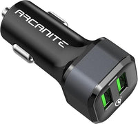 Thumbnail for ARCANITE, Caricabatterie per auto 6A 36W Doppio Porte USB Quick Charge 3.0 per dispositivi Apple e Android