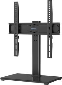 BONTEC Soporte TV Pie Giratorio Universal para 24-60 Pulgadas, Soporte de Pie para TV de Sobremesa con Altura Ajustable, Carga 45 kg, Máx. VESA 400x400 mm, Gestion de Cables, sin Taladro