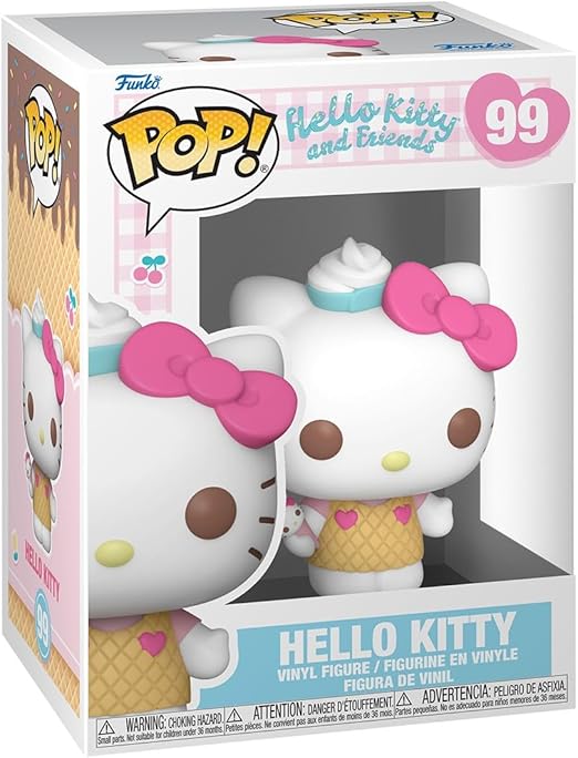 Funko Pop! Sanrio: Hello Kitty - Hello Kitty - (IC) - Figura de Vinilo Coleccionable - Idea de Regalo - Mercancia Oficial - Juguetes para Niños y Adultos - Cartoons Fans