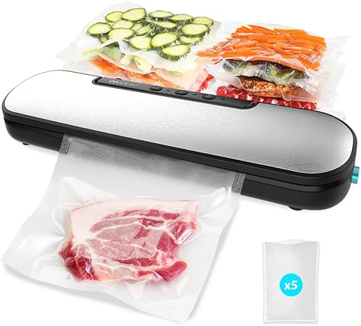 Cecotec Envasadora al Vacío SealVac Easy Magnetik. 90 W, Envasado en 10 Segundos, Presión de Vacío de 0,6 bares, Sellado 30 cm, Material ABS, 8 Modos, Incluye 5 Bolsas