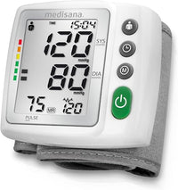 Medisana BW 315 Monitor de presión arterial de muñeca, Medición precisa de la presión arterial y el pulso, Función de memoria para 2 usuarios, Escala de semáforo, Detección de arritmias
