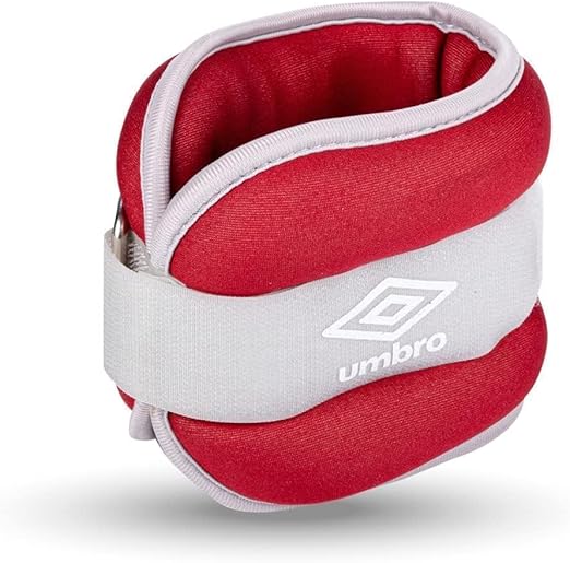 Umbro Pesos para piernas y brazos, 2 unidades de 1000 g, ajustables con cierre de velcro, ajuste cómodo