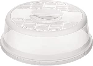 Rotho Basic Cubierta del microondas, Plástico (PP) sin BPA, transparente, (26.5 x 26.5 x 6.5 cm)