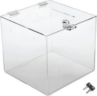 TUKA-i-AKUT Caja de Donaciones Cerrada 30x30x30 cm, Acrílica Transparente Lotería/Promoción/Acción/Votaciones, TKD8260-30cm