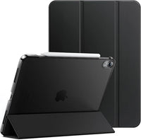 JETech Funda para iPad Air 13 Pulgadas M3/M2 (2025/2024), Carcasa Slim Soporte Caparazón Trasera Dura Inteligente con Auto-Sueño/Estela (Negro)