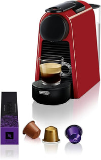 Nespresso De'Longhi Essenza Mini EN85.R - Cafetera monodosis de cápsulas Nespresso, compacta, 19 bares, apagado automático, color rojo, 1