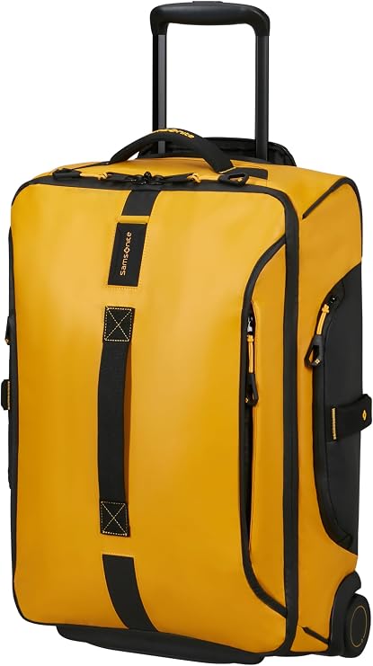 Samsonite Paradiver Light - Bolsa de Viaje con Ruedas (55 cm), Small, Equipaje de Mano, Repelente al Agua, Ligero, 48,5L, Amarillo (Yellow)