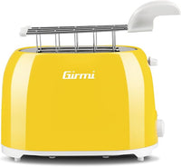 Girmi TP1005 - Tostador (1 rebanada(s), Amarillo, De plástico, Botones, Giratorio, 750 W, 230 V)