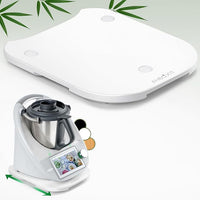Thumbnail for ANBOXIT Tabla Deslizante para Thermomix TM6/TM5, Base para Thermomix con Ruedas, Soporte para Bimby,de Bambú - Blanco