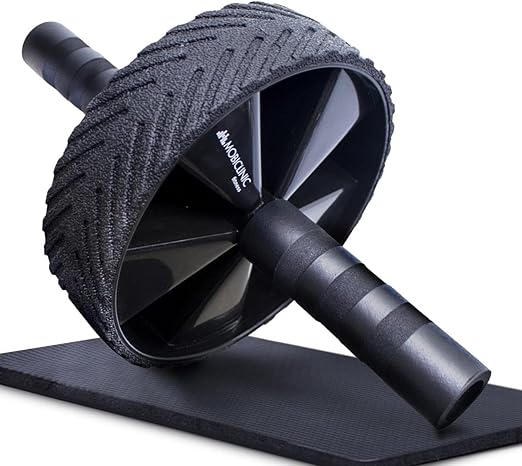 Mobiclinic, Rodillo para abdominales, Alfombrilla incluida, Set ejercitar, Marca española, Carga máxima de 150 kg, Entrenamiento en casa, Rueda abdominal, Flexiones