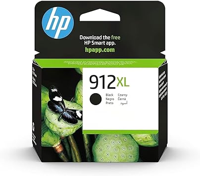 HP 912XL 3YL84AE, Negro, Cartucho de Tinta de Alta Capacidad Original, Compatible con impresoras de inyección de Tinta OfficeJet Pro Series 8010; 8020