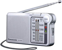 Panasonic RF-P150DEG-S Pocket Radio FM/Am con Sintonizador Digital, Control Automático de Frecuencia, Sintonizador Grande, Puntero Fluorescente, Funciona con Pilas, Color Plateado