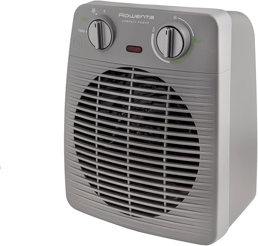 Rowenta Compact Power, mini radiador, calefactor de hasta 2000W, modo eco, temperatura y potencia ajustables, diseño compacto, modo ventilador, uso seguro, SO2212F0