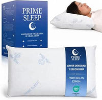 PRIME SLEEP Almohada Viscoelástica 135 cm Alta Densidad 51kg/m³ Aloe Vera| Núcleo Viscoelástico Célula Abierta Transpirable | Firmeza Media | Soporte Estable Durante Toda la Noche