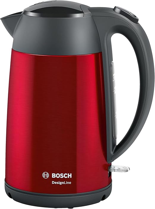 Bosch - Hervidor, DesignLine, 1.7 l, Rojo, TWK3P424