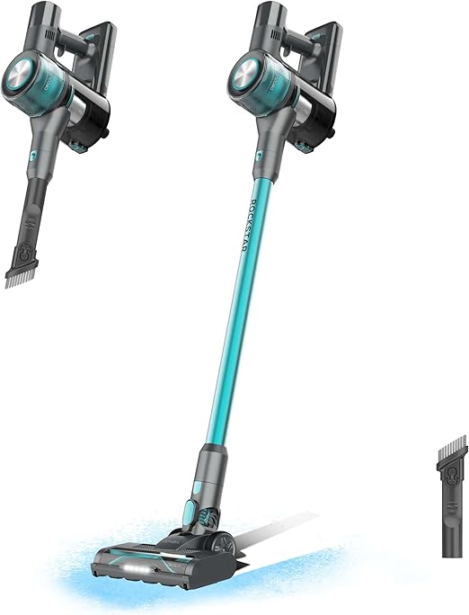 Cecotec Aspiradora Escoba sin Cable Conga Rockstar P50 X-Treme. 80AW, 20000Pa, Motor BDLC con 265W, Autonomía 50mins en Modo Eco, Cepillo Mixto con HairOut, Antienredos, Depósito XXL