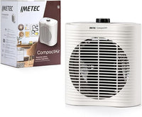 Thumbnail for IMETEC Compact Air, Calefactor Pequeño y Potente, 2000 W, Asa Integrada, Temperatura Ajustable, Función Antihielo, Dispositivo de Protección Contra el Sobrecalentamiento