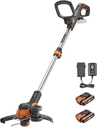 WORX Cortabordes y perfiladora 20V Máx | PowerShare | WG163E | Incluye 2 baterías 2Ah y Cargador | 30 cm