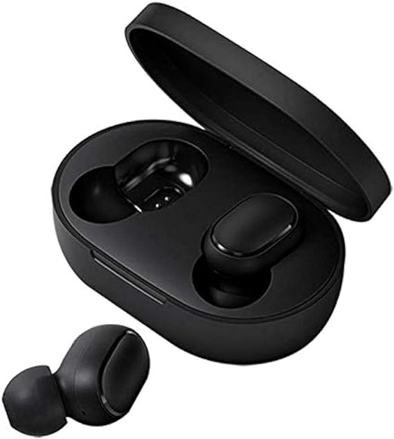 Xiaomi Redmi Airdots - Auriculares inalámbricos (Bluetooth, estuche de carga magnética, micrófono), color negro