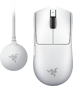 Razer Viper V4 Pro - Ratón Gaming para Esports simétrico inalámbric - Ultraligero 50 g - HyperSpeed Gen-2 con frecuencia de sondeo 8 KHz - Sensor Focus Pro 50K - Rueda de óptica - PC/Mac | Blanco