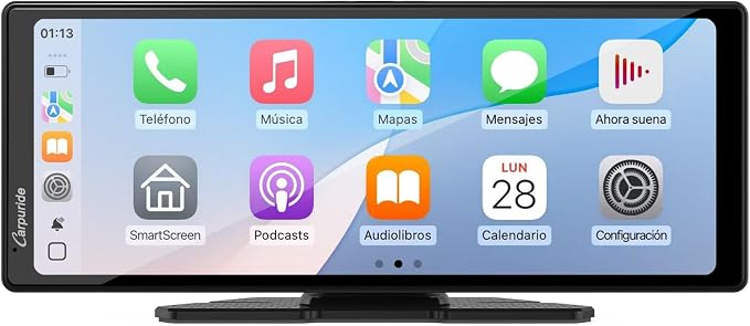 Carpuride V92 - Estéreo portátil para Coche, inalámbrico Carplay y Android Auto, 10,26 Pulgadas 1080P HD Pantalla táctil Radio con BT 5.0, Soporte de Enlace de Espejo para camión RV Dash Mount