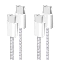 Thumbnail for YISH Câble USB C vers USB C Charge Rapide： PD3.0 60W Câble USB Type C Nylon Tressé Câble Chargeur Cordon USBC Compatible avec iPhone 16 15 Samsung Galaxy S24 S23 Pixel iPad MacBook, [Lot de 2, 1M]