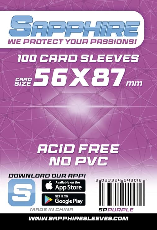 Red Glove - 3 Pack 100 Sapphire Sleeves Purple 56 x 87 SPPURPLE3P