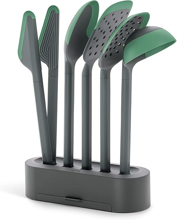 Lékué Set 5 Utensilios Esenciales de cocina con base de soporte
