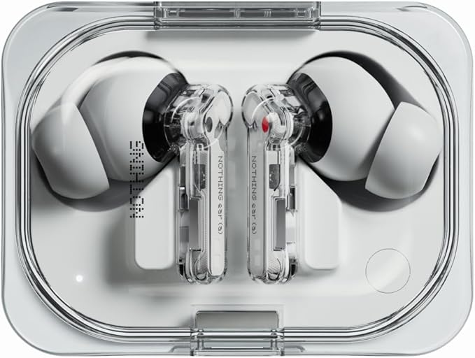 Nothing Ear (a) Auriculares inalambricos Bluetooth con Integración de ChatGPT, Cancelación de Ruido Activa, Algoritmo de Mejora de Graves y hasta 42,5 Horas de reproducción - Blanco