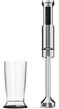 Princess Edelstahl-Stabmixer Prof XXL, 1500W, 50 cm Extra-Langer Stab, 5 Geschwindigkeiten, Turbofunktion, 4-Klingen-System, Messbecher mit Deckel, Spülmaschinenfest, 221233