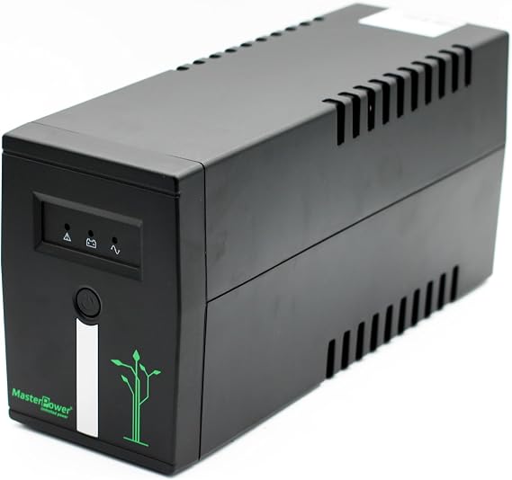 Master Power, Sistema de Alimentación Ininterrumpida SAI, UPS 900 VA, Tensión Constante de Salida 480W, 2 Enchufes Schuko