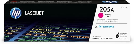 HP 205A CF533A, Magenta, Cartucho Tóner Original, de 900 páginas, para impresoras HP Color LaserJet Pro MFP M180n y MFP M181fw