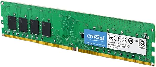 Crucial RAM DDR4 8GB 3200MHz CL22, Memoria PC RAM, Memoria de Alto Rendimiento (o 2933MHz / 2666MHz) - CT8G4DFRA32A