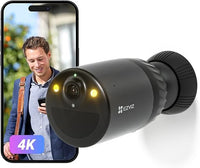 EZVIZ BC1C - Cámara de vigilancia WiFi Exterior inalámbrica 1080P, autonomía de 210 días, cámara con baterías 7800 mAh, detección de Persona, visión Nocturna en Color, Audio bidireccional, IP66