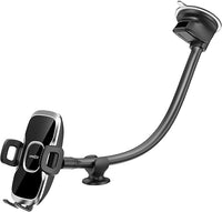APPS2Car Soporte de teléfono para Parabrisas de Coche, Brazo Largo de Ganso Flexible de 13 Pulgadas, Compatible con 4 a 7 Pulgadas, Soporte de teléfono con Base de succión para Furgoneta/camión
