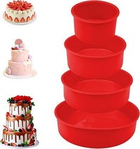 Traxenta Moldes Reposteria Silicona, Molde de Bizcocho Redondos para Tartas, Mousse Horno Reposteria, Moule à Gâteau Rond en Silicone, Adecuado para Tarta de Queso, Tarta de Cumpleaños