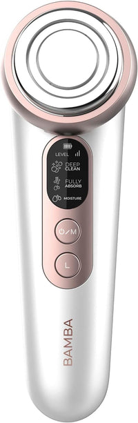 Cecotec Masajeador facial Bamba FaceCare LightSonic, 3 Modos, Tecnología Iónica, Tecnología de Electroestimulación EMS, 5 Niveles de intensidad, Pantalla LCD, Autonomía de 60min