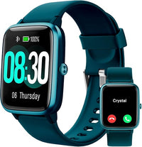 GRV Reloj Inteligente para Hombre, Mujer, para Android,iOS,Smartphone,Reloj Deportivo,podómetro,Impermeable, IP68,rastreador, Multideporte,notificación,Mensaje,Despertador (Verde)