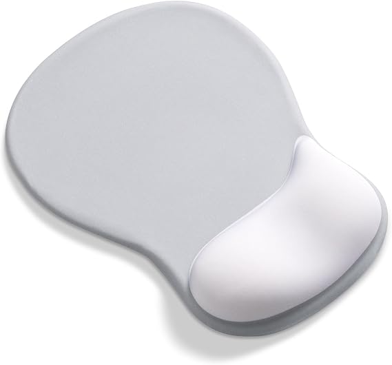 AOKSUNOVA Alfombrilla de ratón con reposamuñecas ergonómico con reposamuñecas Gris Claro