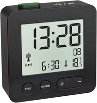 Thumbnail for TFA Dostmann Reloj Despertador con Alarma y indicación de Temperatura, Negro, 62x22x68mm (60.2545.01)