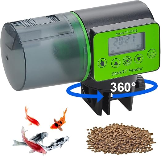 Podazz alimentador automático de Peces para Acuario, a Prueba de Humedad Temporizador de Tanque de Acuario dispensador de Alimentos para días Festivos y Fines de Semana - Verde