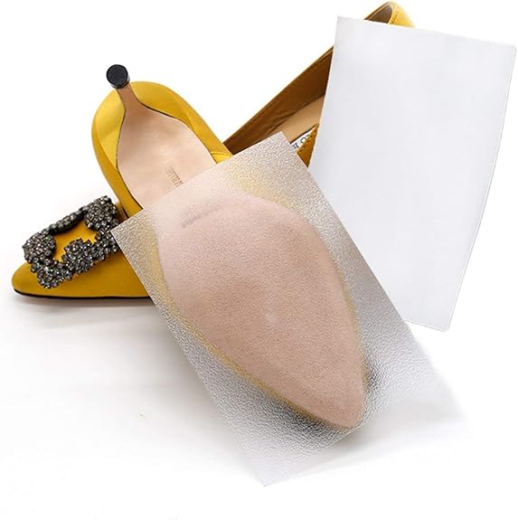 Bettli Adhesivo para suela de mujer, almohadillas autoadhesivas transparentes para zapatos, protector de suela antideslizante para zapatos (4 piezas)