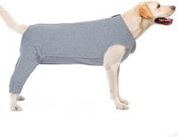 PUMYPOREITY Traje Recuperación para Perros, Body Perro Post Cirugía Hembra Traje Recuperacion Quirurgica Perro Camisa de Recuperación Anti Lamiendo Perros Protector Después de La Cirugía(Gris, L)