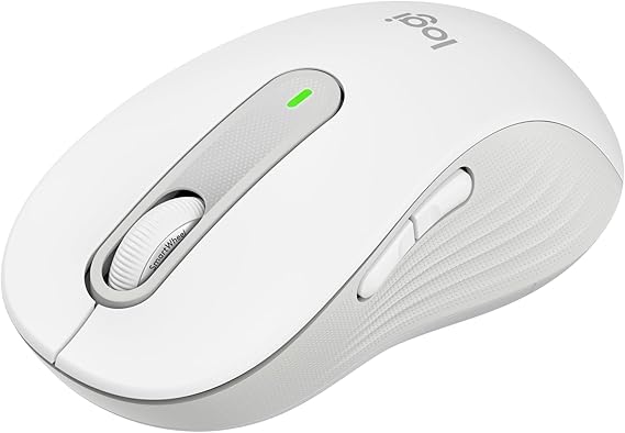 Logitech Signature M650 L Ratón inalámbrico de tamaño Normal - para Manos Grandes, 2 años de Pila, clics silenciosos, Botones Personalizables, Bluetooth, PC/Mac/Chromebook - Blanco