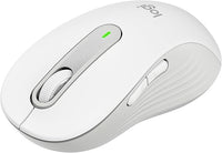 Logitech Signature M650 L Ratón inalámbrico de tamaño Normal - para Manos Grandes, 2 años de Pila, clics silenciosos, Botones Personalizables, Bluetooth, PC/Mac/Chromebook - Blanco