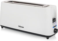 Tristar Tostadora de una ranura larga, 7 niveles de tostado, función recalentar, función descongelar, función elevar, función centrar, función cancelar, blanco, BR-1056