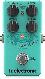 TC Electronic HYPERGRAVITY COMPRESSOR Excepcional pedal de compresión multibanda con modo Vintage Compressor y TonePrints integrados*
