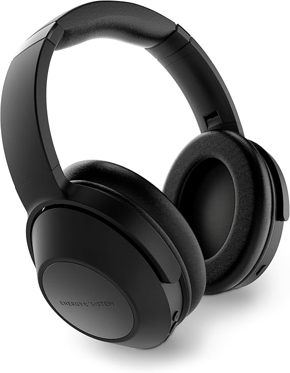Energy Sistem Headphones BT Travel 6 ANC Auriculares Aislamiento del Ruido Exterior al máximo Cascos Inalámbricos (Active Noise Cancelling,Almohadillas aislantes, Quick Charge) - Negro