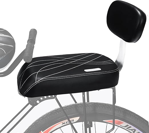 Asiento trasero niño bici con respaldo cómodo y plegable